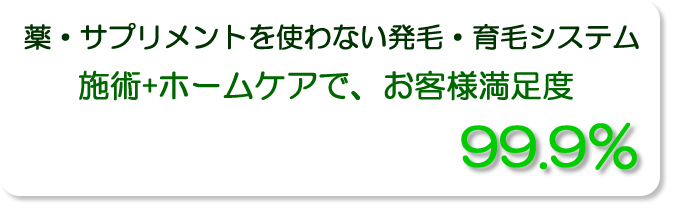 薬・サプリメントを使用しない発毛育毛システム